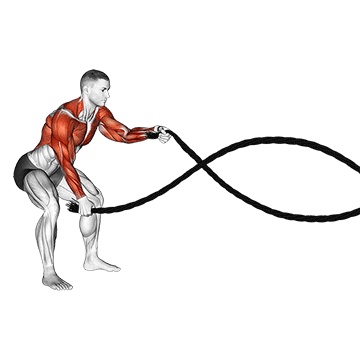 Battling Ropes exercise animated demonstration