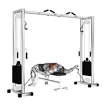 Cable Lying Fly exercise animated demonstration