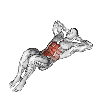 Crunch Floor exercise animated demonstration