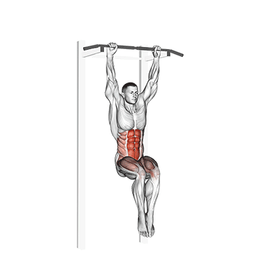 Hanging Pike exercise animated demonstration