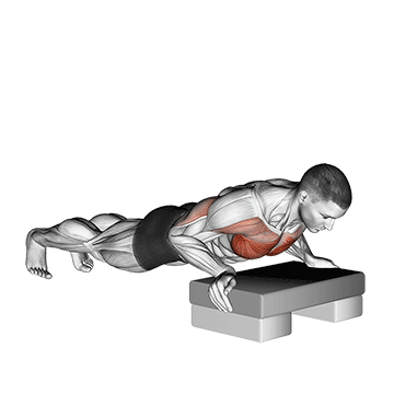 Incline Push-up exercise animated demonstration