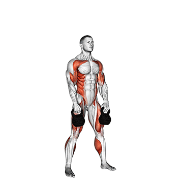 Kettlebell Double Snatch exercise animated demonstration