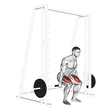 Smith Hack Squat exercise animated demonstration
