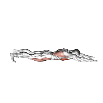Superman Push-up exercise animated demonstration