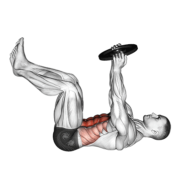Weighted Crunch exercise animated demonstration