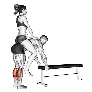 Weighted Donkey Calf Raise