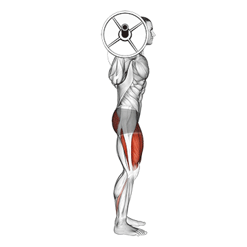 Barbell Full Squat (side Pov)