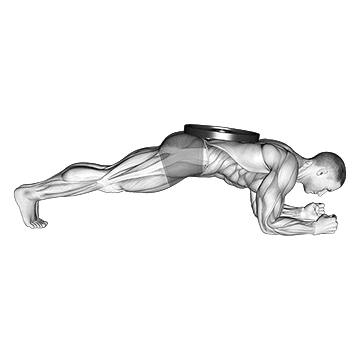 Weighted Front Plank exercise animated demonstration