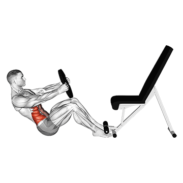 Weighted Russian Twist V. 2 exercise animated demonstration