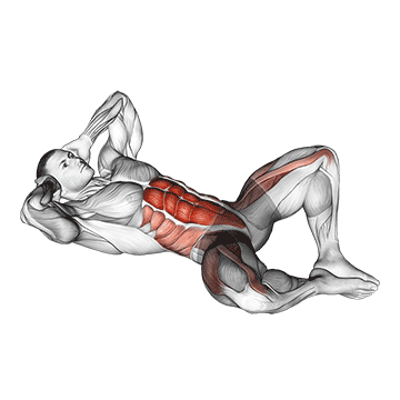 Frog Crunch exercise animated demonstration