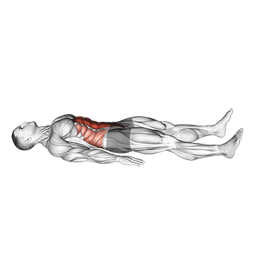 Quarter Sit-up exercise animated demonstration