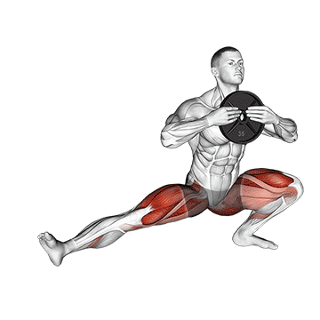 Weighted Cossack Squats (male)