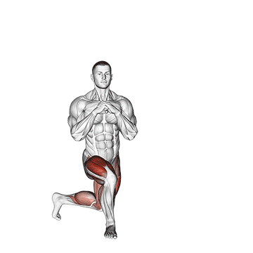 Curtsey Squat exercise animated demonstration